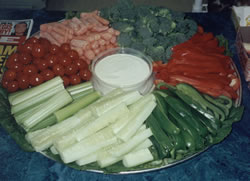 Vegatable platter 2. 